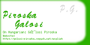 piroska galosi business card